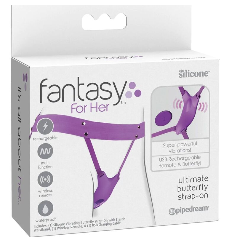 Pettorina Vibrante Fantasy For Her Farfalla Telecomando Viola