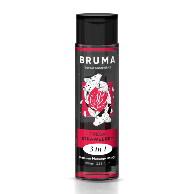 Olio da Massaggio Erotico Effetto Calore Bruma — Fragola 100 ml