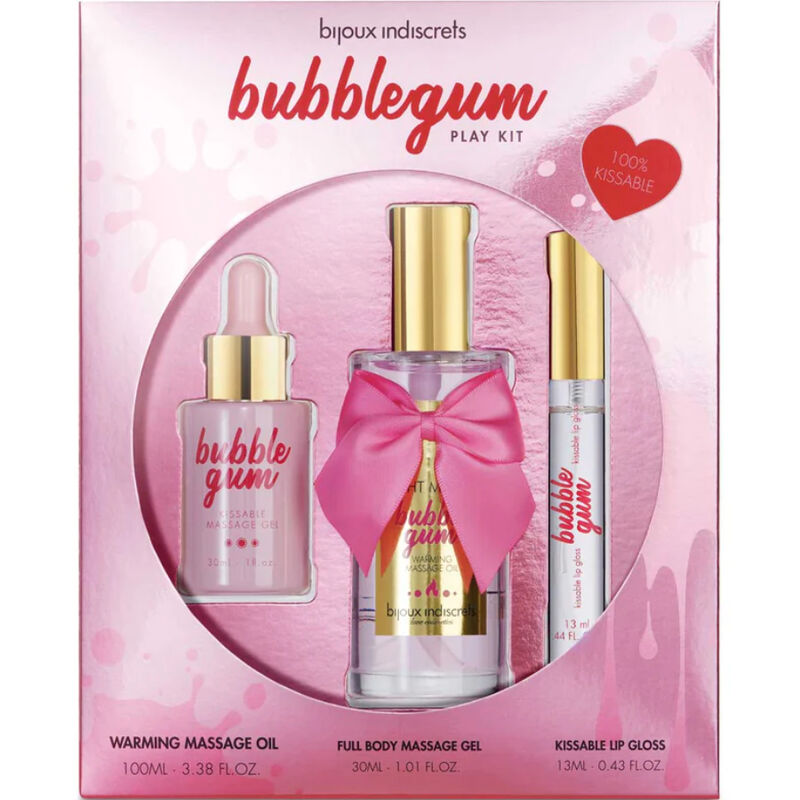 Kit Erotico Bijoux Indiscrets Bubblegum Play — Olio e Lucidalabbra