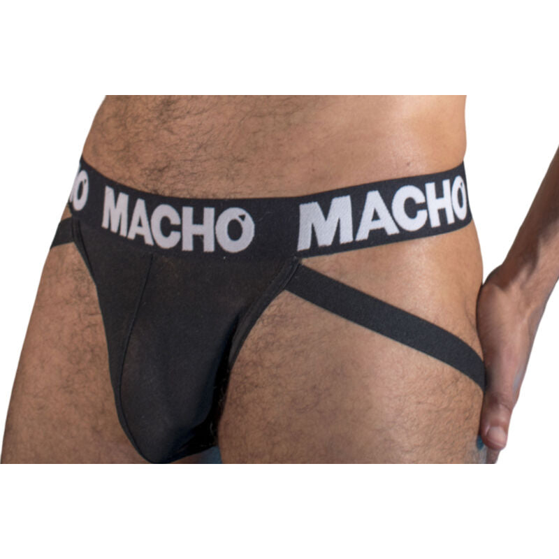 Jockstrap Semitrasparente Macho MX25NN — Nero, Taglia S