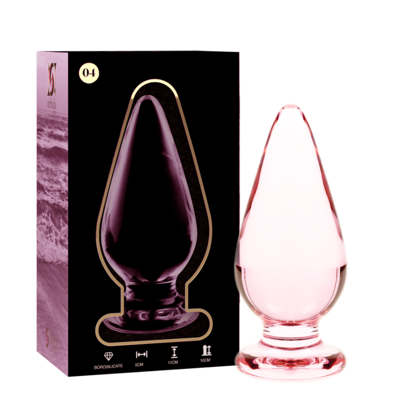 Plug Anale in Vetro Borosilicato Nebula Series Modello 4 — Rosa