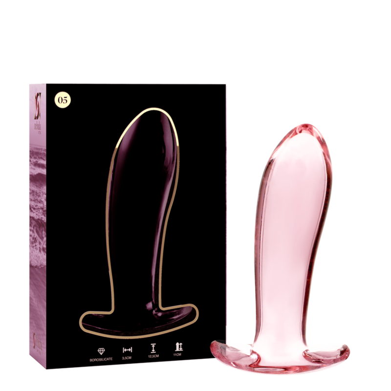 Plug Anale in Vetro Borosilicato Nebula Series Modello 5 — Rosa
