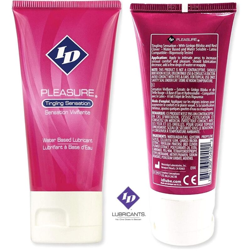 Lubrificante Intimo Stimolante Base Acqua ID Pleasure — 60 ml