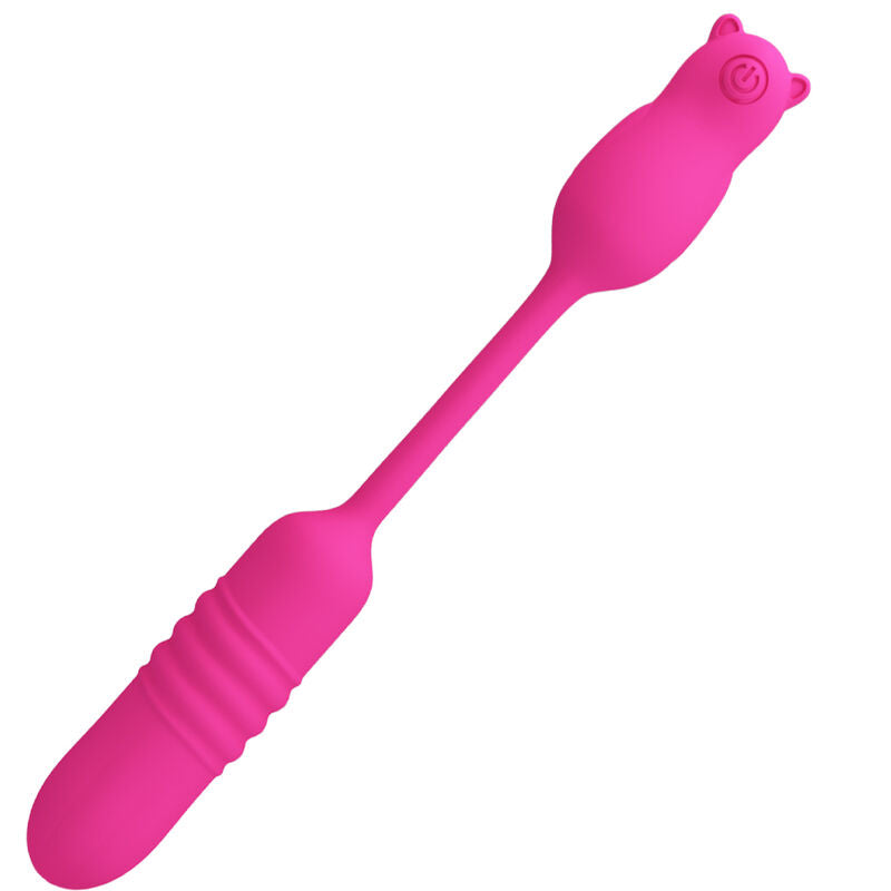 Uovo Vibrante Push in Silicone Pretty Love Nobikuma — Rosa