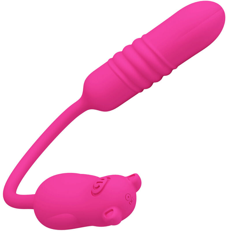Uovo Vibrante Push in Silicone Pretty Love Nobikuma — Rosa