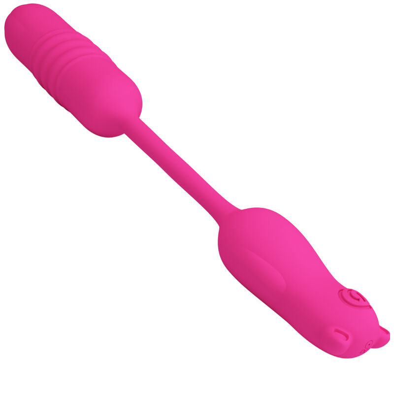 Uovo Vibrante Push in Silicone Pretty Love Nobikuma — Rosa