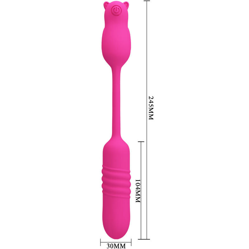 Uovo Vibrante Push in Silicone Pretty Love Nobikuma — Rosa