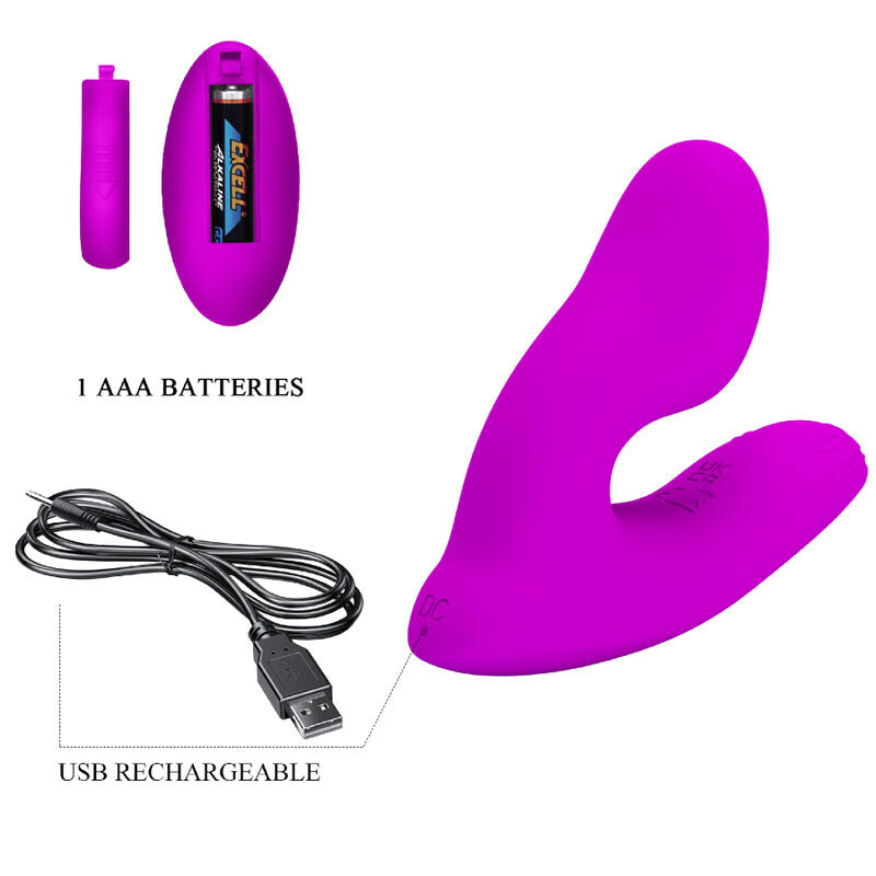 Vibratore Rabbit Punto G Pretty Love Melvin — Telecomando