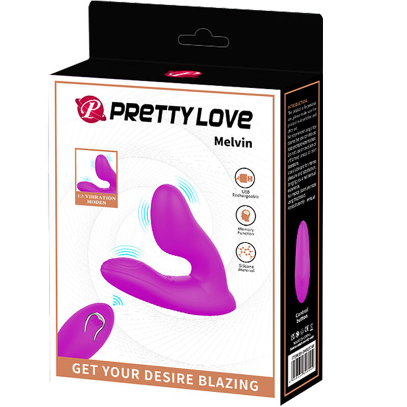 Vibratore Rabbit Punto G Pretty Love Melvin — Telecomando