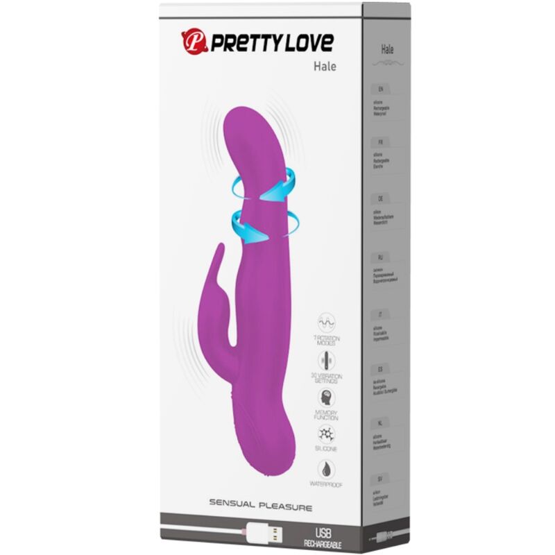 Vibratore Rotante Clitoride Pretty Love Hale — 7+30 Modalità