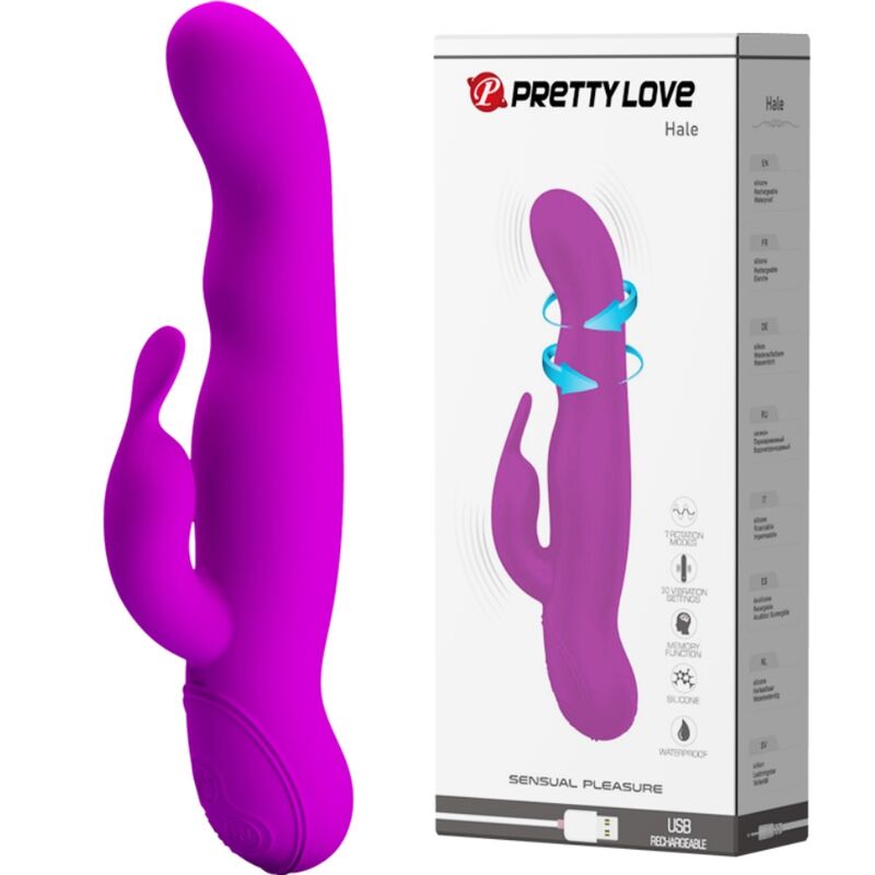 Vibratore Rotante Clitoride Pretty Love Hale — 7+30 Modalità