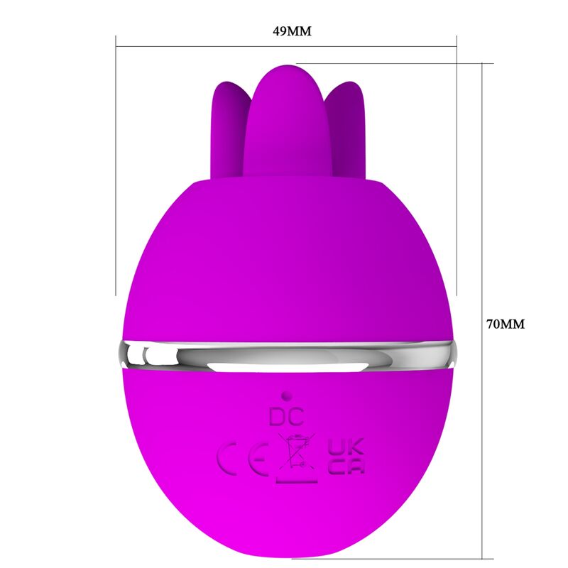 Stimolatore Vulvare Pulsante Pretty Love Gemini Ball — Viola