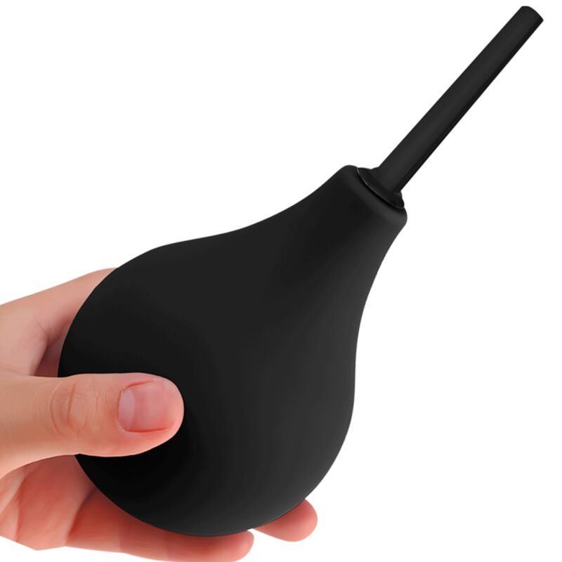 Doccia Anale Mr Play — Bulbo Morbido, Ugello 7,5 cm, Nero