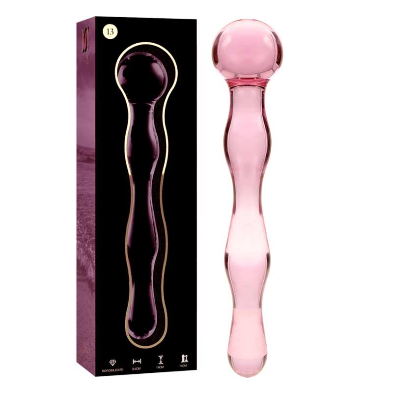 Plug Anale in Vetro Borosilicato Nebula Series Modello 13 — Rosa