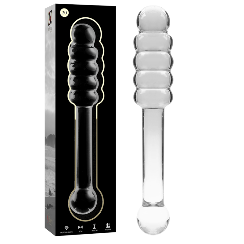 Plug Anale in Vetro Borosilicato Nebula Series Modello 20 — 20,5 cm