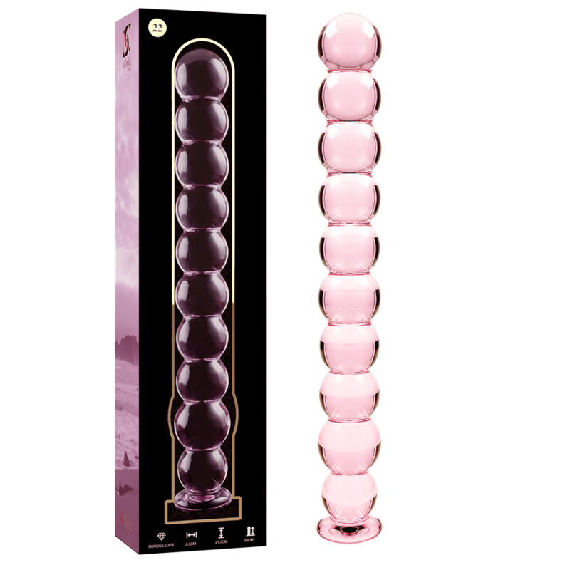 Plug Anale in Vetro Borosilicato Nebula Series Modello 22 — 21.5 cm