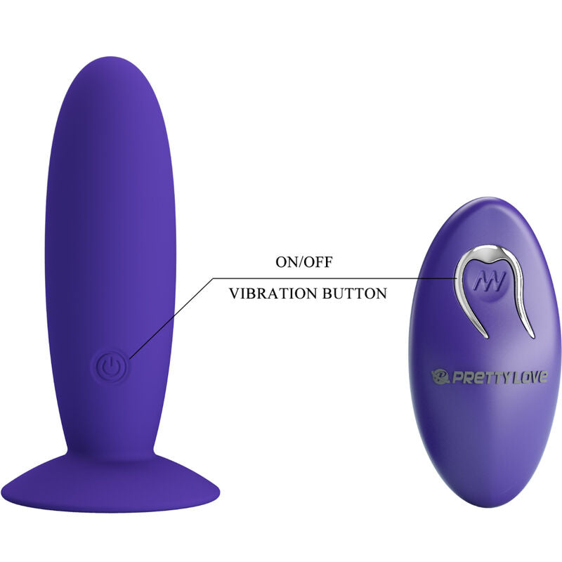 Plug Anale Vibrante Pretty Love Youth — Silicone, Telecomando