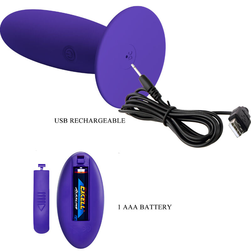 Plug Anale Vibrante Pretty Love Youth — Silicone, Telecomando