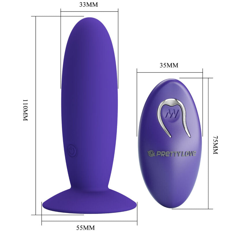 Plug Anale Vibrante Pretty Love Youth — Silicone, Telecomando