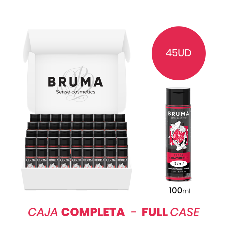 Olio da Massaggio Erotico Effetto Calore Bruma — Fragola 100 ml