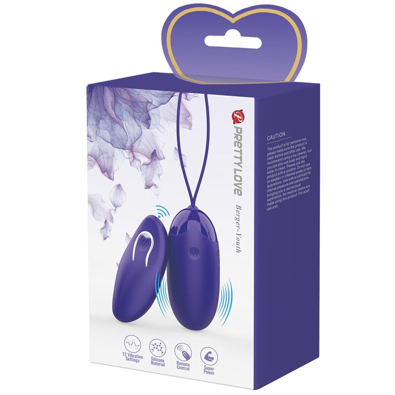 Uovo Vibrante Telecomandato Pretty Love Berger — 12 Modalità