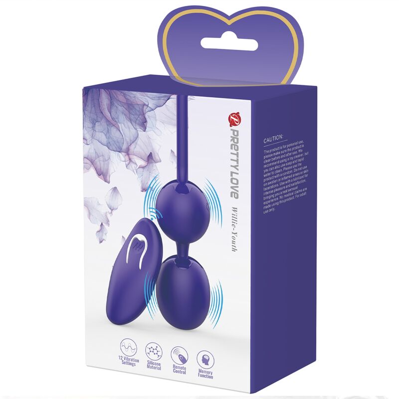 Sfere Vaginali Vibranti con Telecomando Pretty Love — Viola