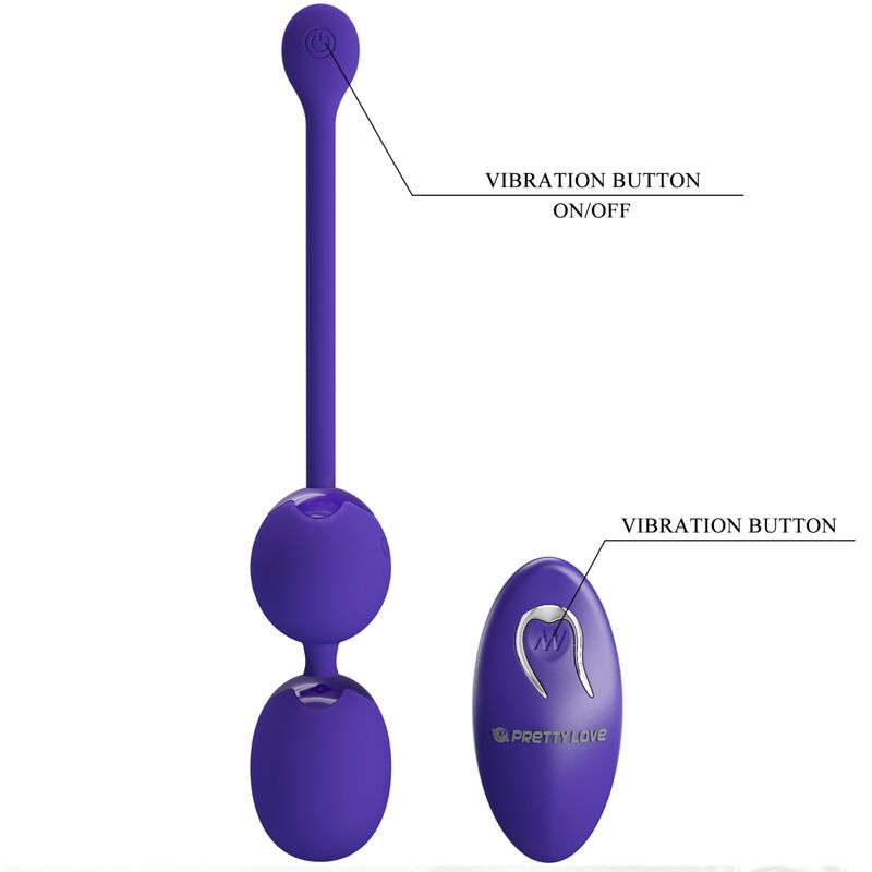 Sfere Vaginali Vibranti con Telecomando Pretty Love — Viola