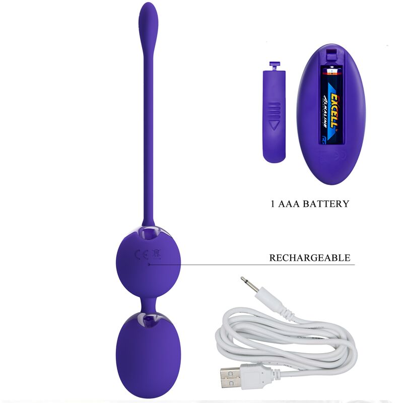 Sfere Vaginali Vibranti con Telecomando Pretty Love — Viola