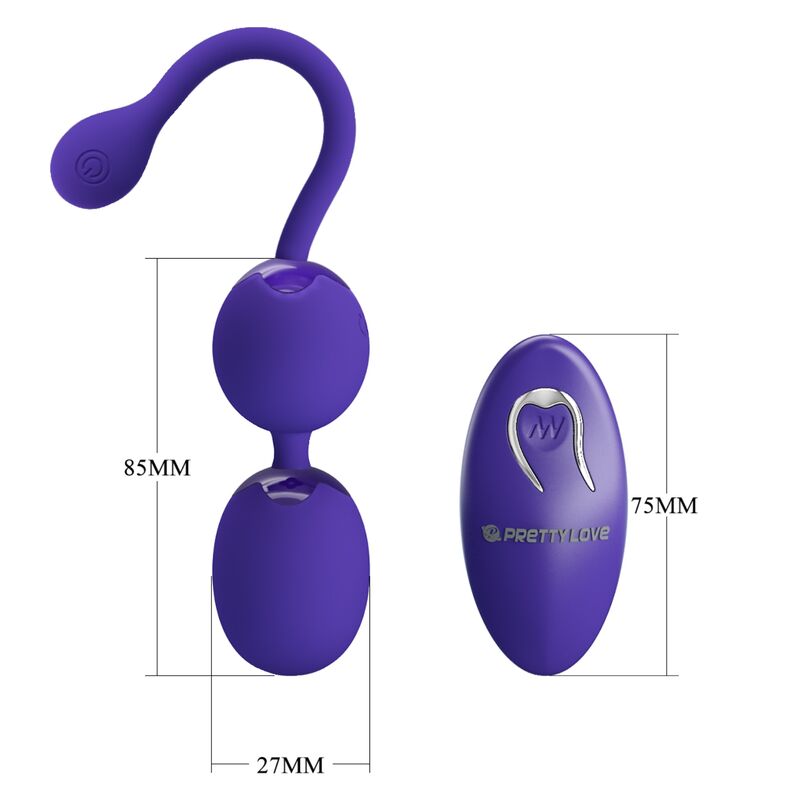 Sfere Vaginali Vibranti con Telecomando Pretty Love — Viola
