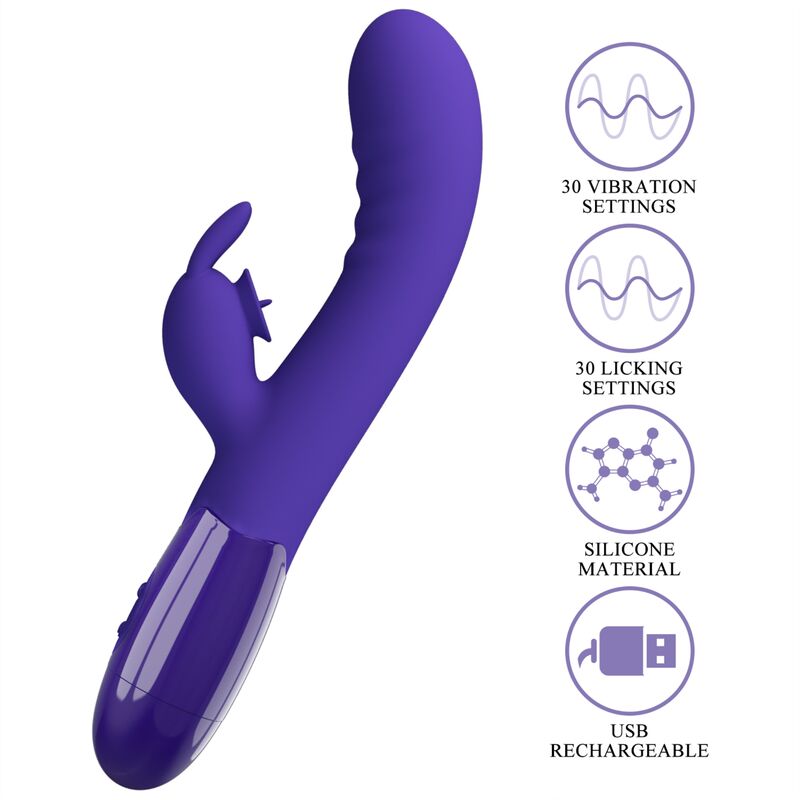 Vibratore Rabbit Punto G Pretty Love Cerberus — 30 Funzioni