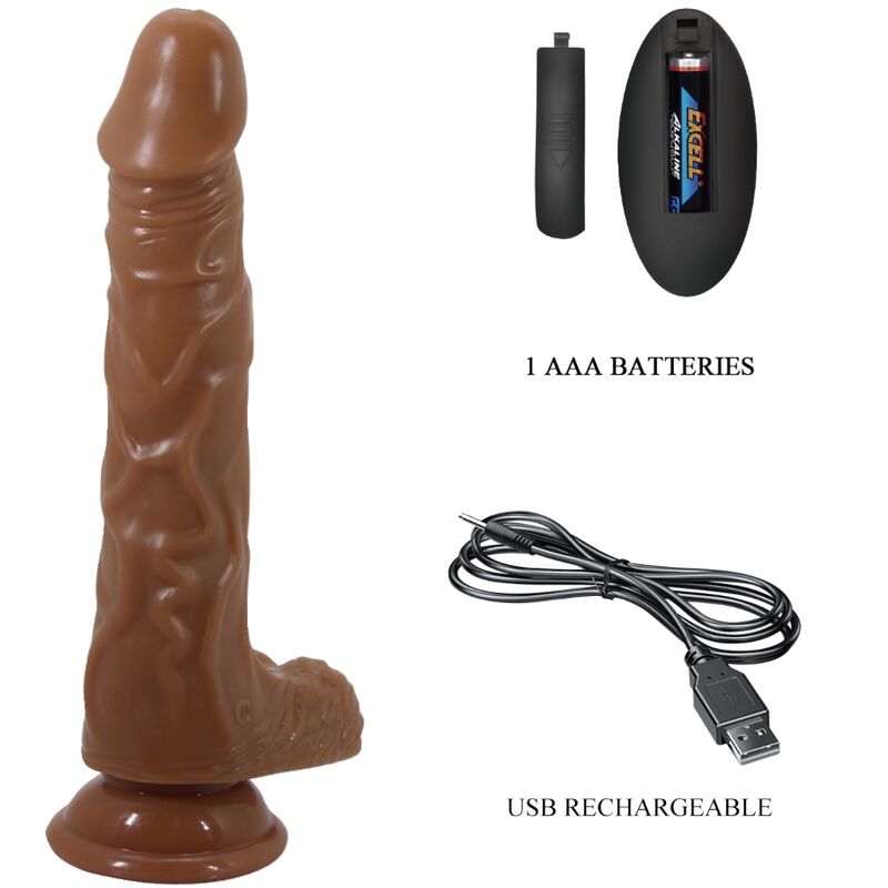 Dildo Realistico Vibrante con Ventosa Baile Bodach — 7 Modalità