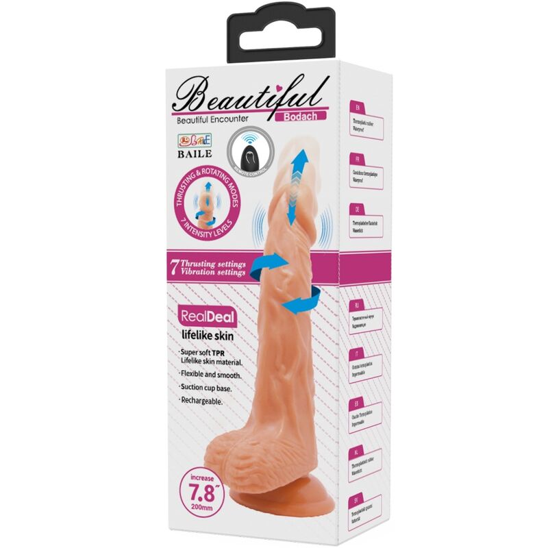 Dildo Realistico Vibrante con Ventosa Baile Bodach — 7 Modalità