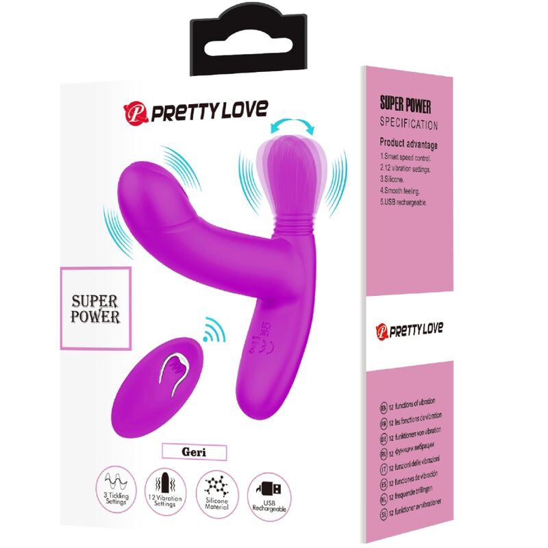 Vibratore Rabbit Pretty Love Geri — Telecomando, Rosa