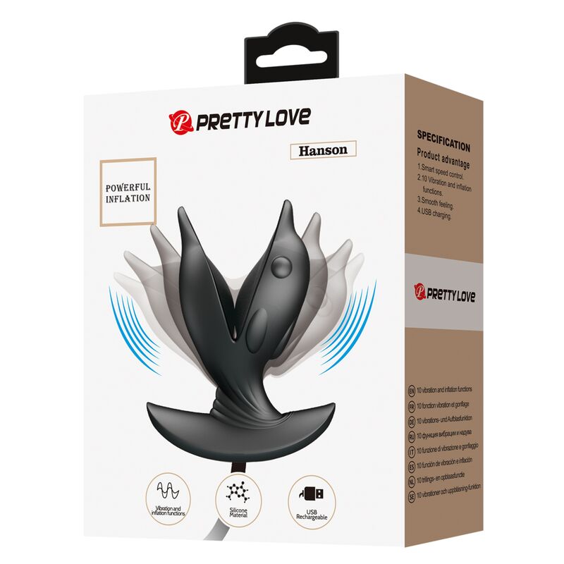 Plug Anale Gonfiabile Vibrante Pretty Love Delfin — Ricaricabile