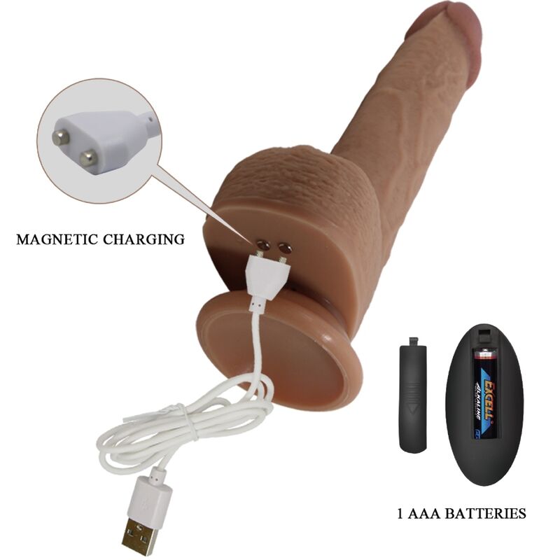 Dildo Realistico Vibrante con Spinta Pretty Love Tommy — 22,5 cm