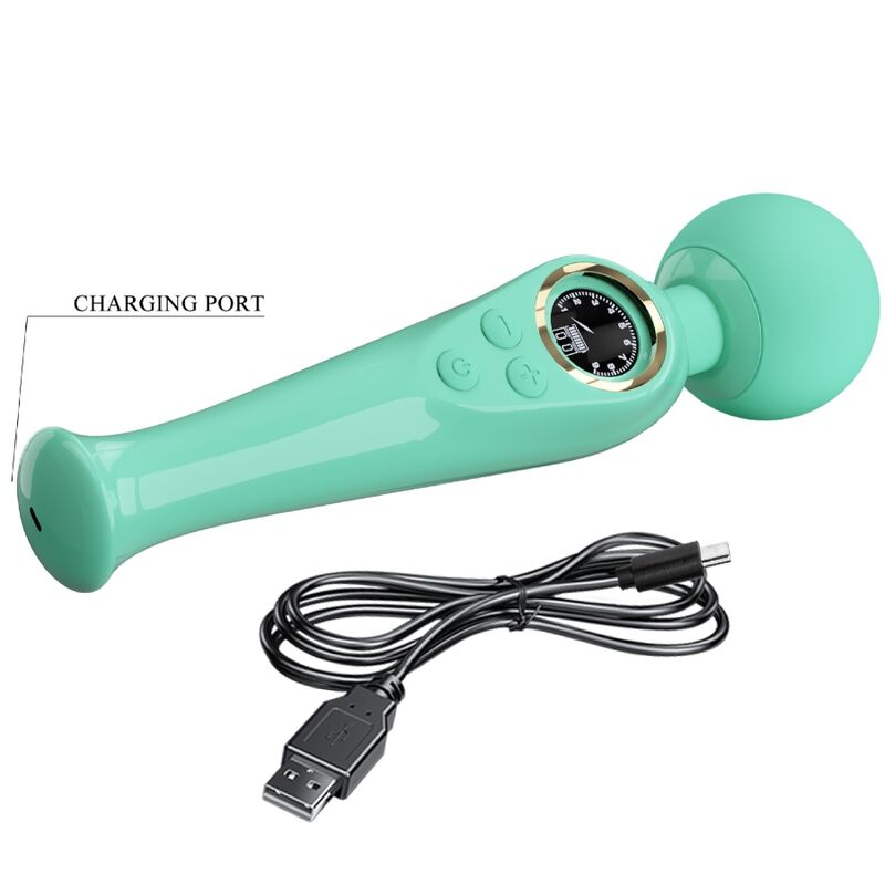 Vibratore Wand Pretty Love Skyler — 10 Modalità, Verde