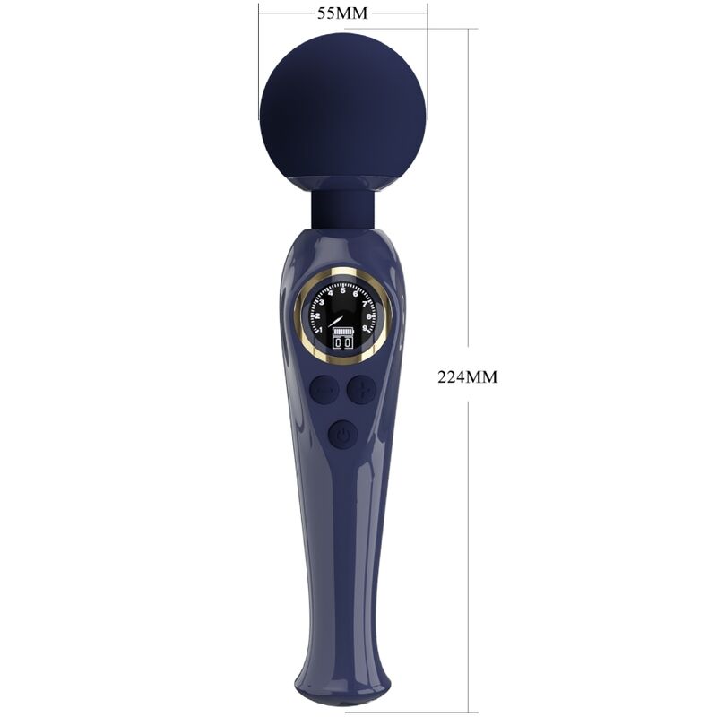 Vibratore Wand Pretty Love Skyler — 10 Modalità, Blu