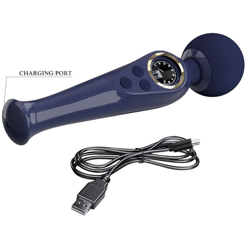 Vibratore Wand Pretty Love Skyler — 10 Modalità, Blu