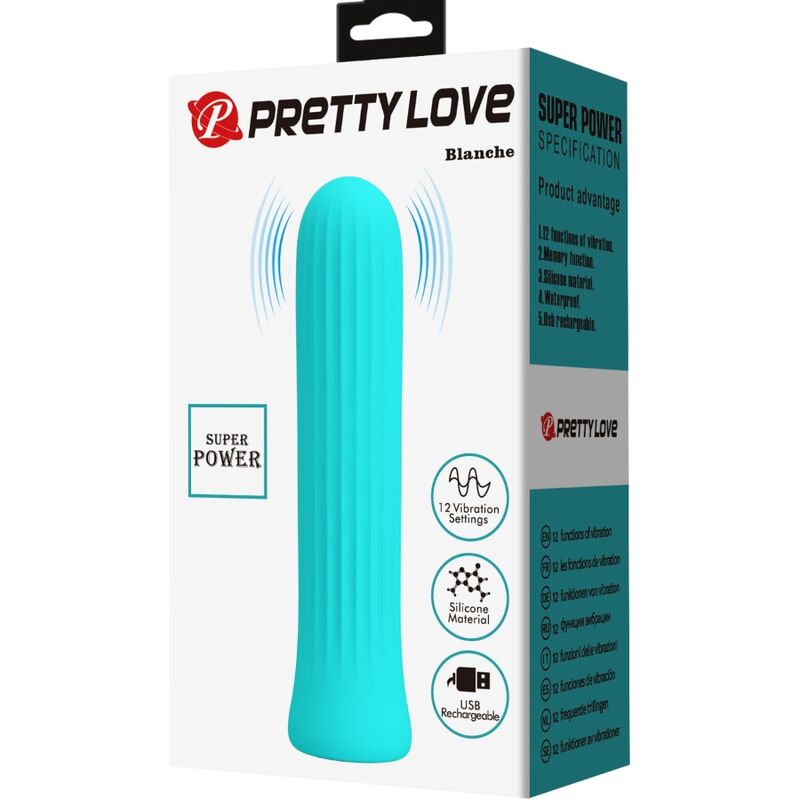 Vibratore Bullet Ricaricabile Pretty Love Blanche — 12 Modalità