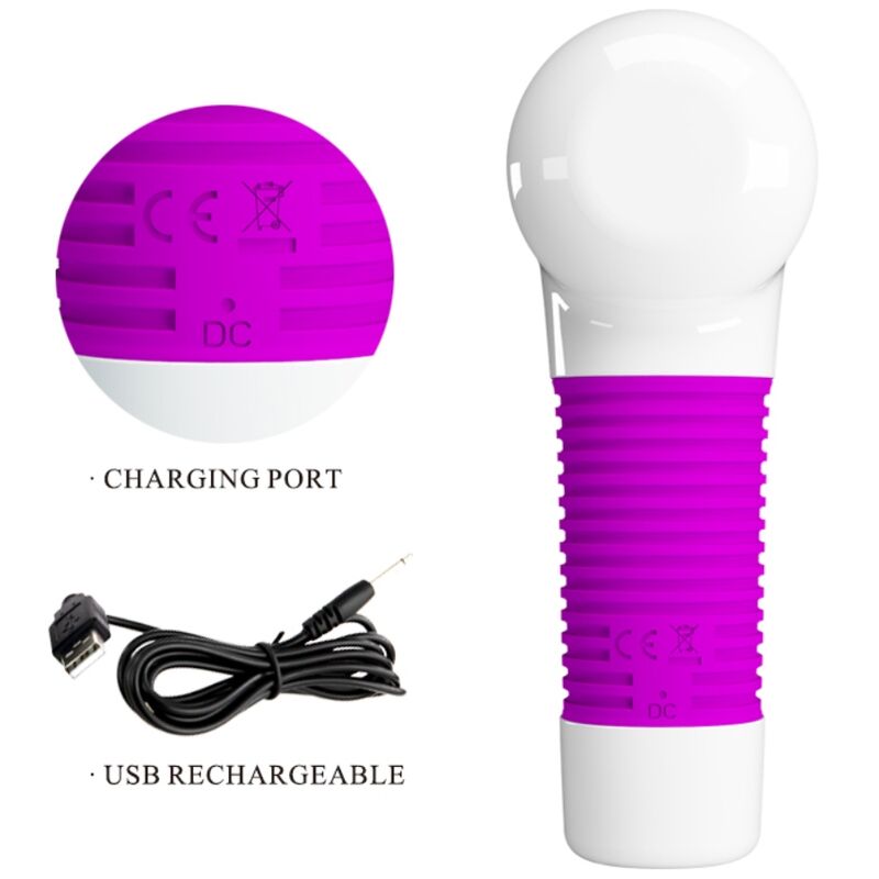 Vibratore Wand Ricaricabile Pretty Love Magic Gun — 7 Funzioni