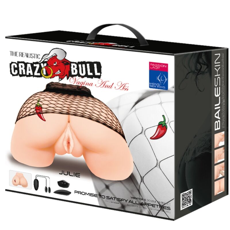 Masturbatore Maschile Realistico Crazy Bull — Vagina e Ano Vibrante