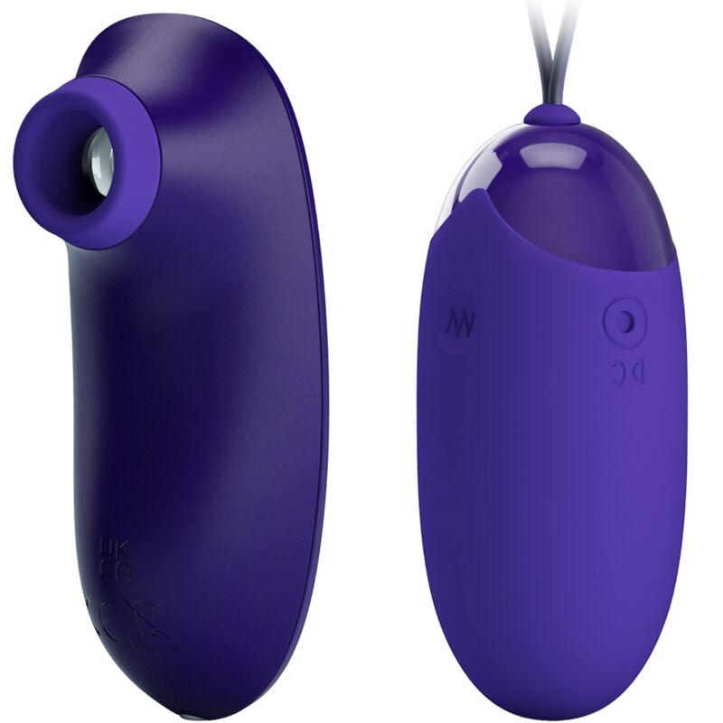 Uovo Vibrante con Stimolatore Pretty Love Youth — Silicone, Ricaricabile
