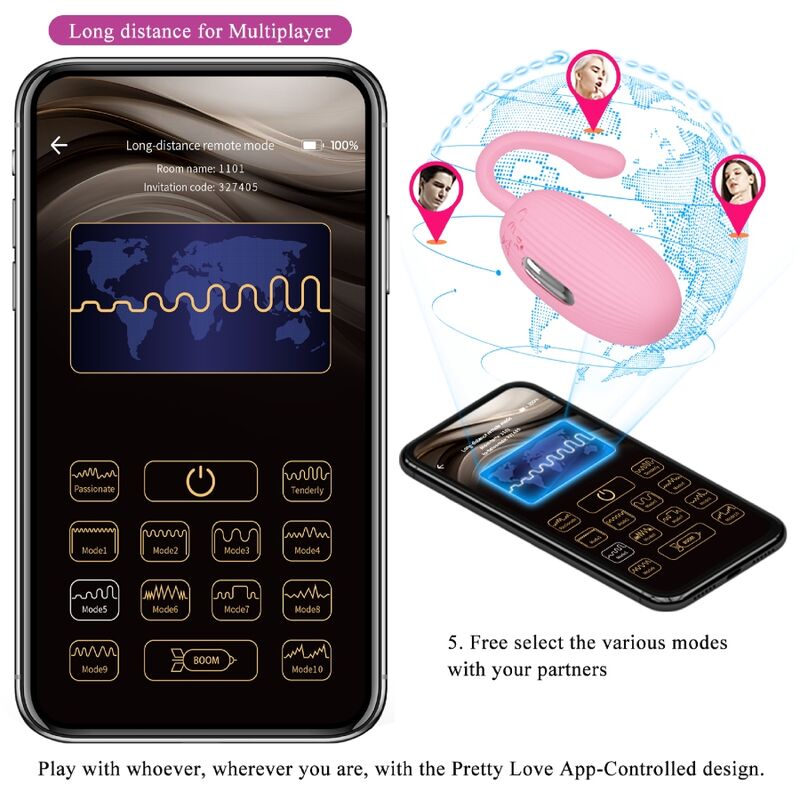 Uovo Vibrante Ricaricabile Pretty Love Doreen — Silicone