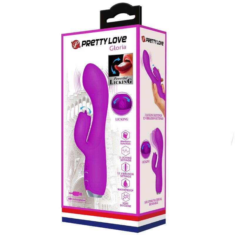 Vibratore Rabbit Punto G Pretty Love Gloria — Silicone, Viola