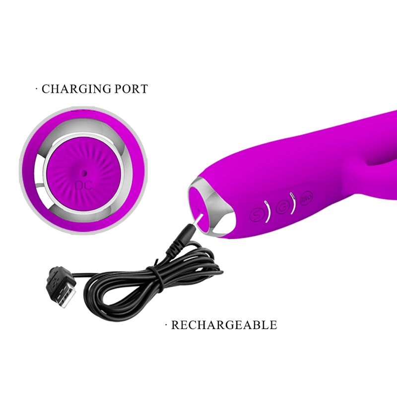 Vibratore Rabbit Punto G Pretty Love Gloria — Silicone, Viola