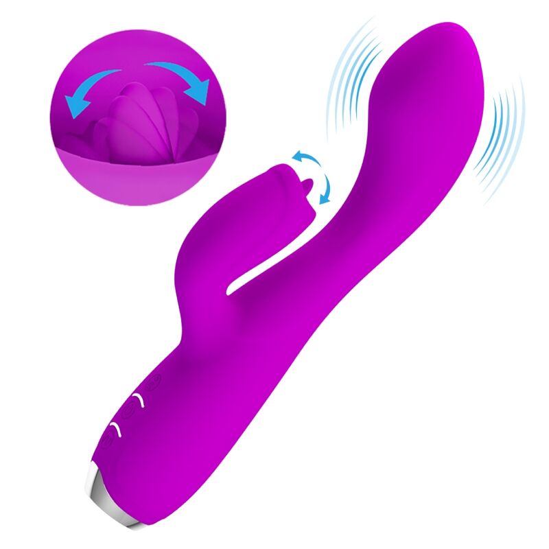Vibratore Rabbit Punto G Pretty Love Gloria — Silicone, Viola