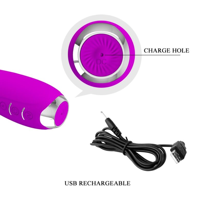 Vibratore Punto G Elettrostimolatore Pretty Love Hector — 15 Funzioni