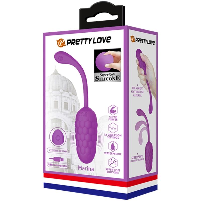 Uovo Vibrante Ricaricabile Pretty Love Smart — 12 Funzioni, Viola