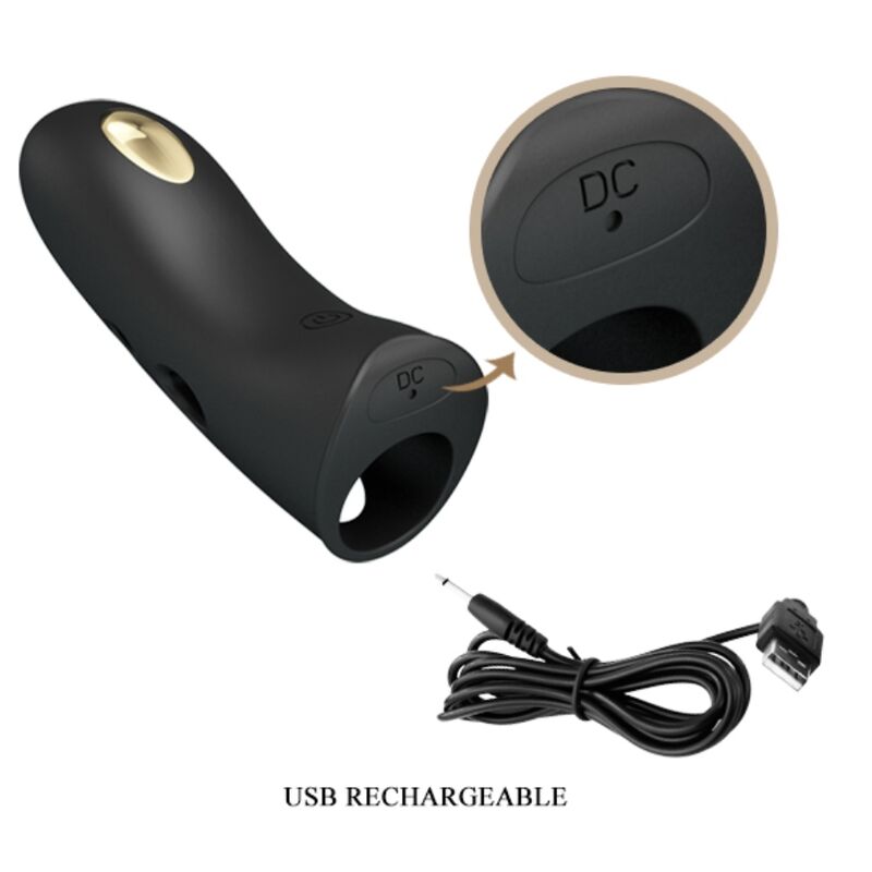 Elettrostimolatore Dita Pretty Love Marico — Silicone, Nero