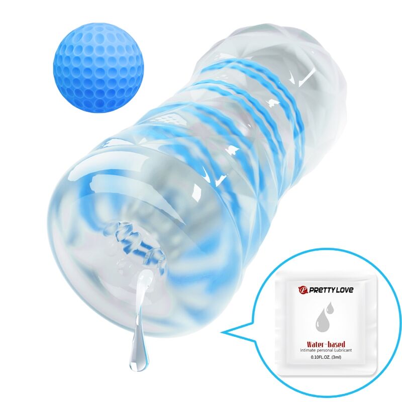 Masturbatore Maschile con Spirale Pretty Love — Trasparente